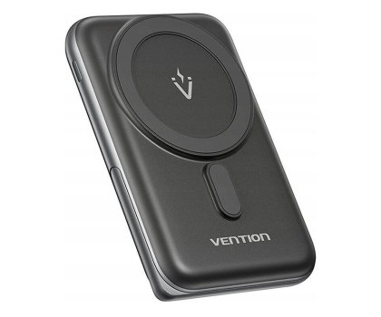 Powerbank Vention Bezprzewodowy magnetyczny powerbank 20W PD 10000 mAh czarny